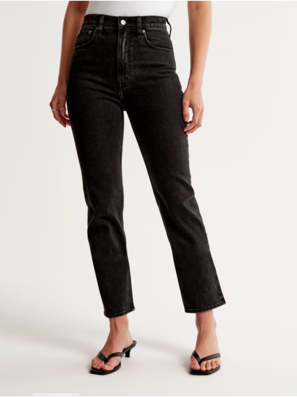 Abercrombie & Fitch The Ankle Straight Ultra high rise Curve Love